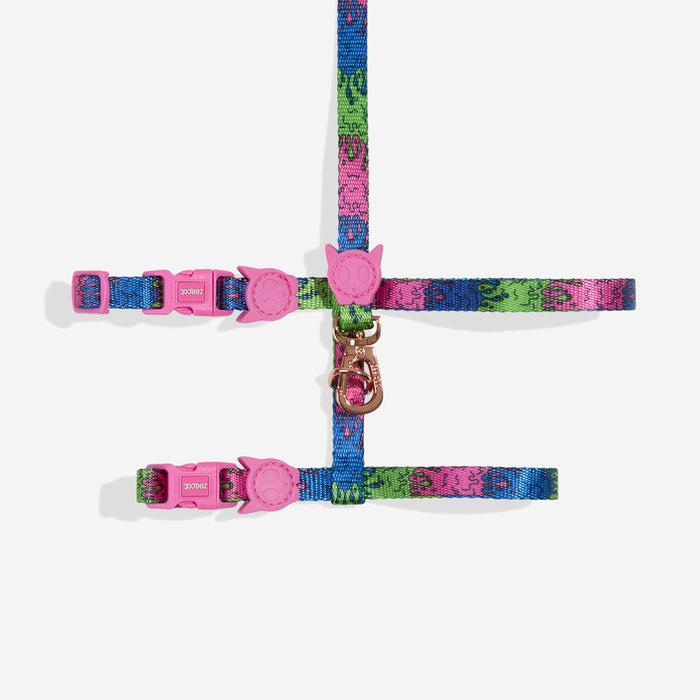 Zee.Cat Harness + Leash - Melted